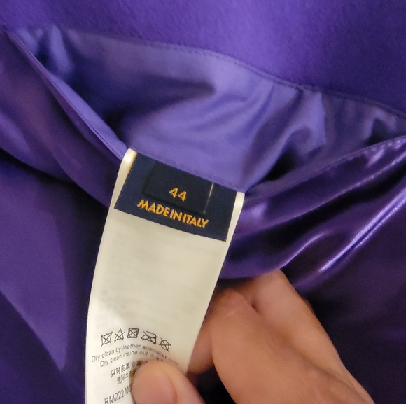 SZ44 Louis Vuitton AW22 runway purple frog varsity jacket - Picture 9 of 10